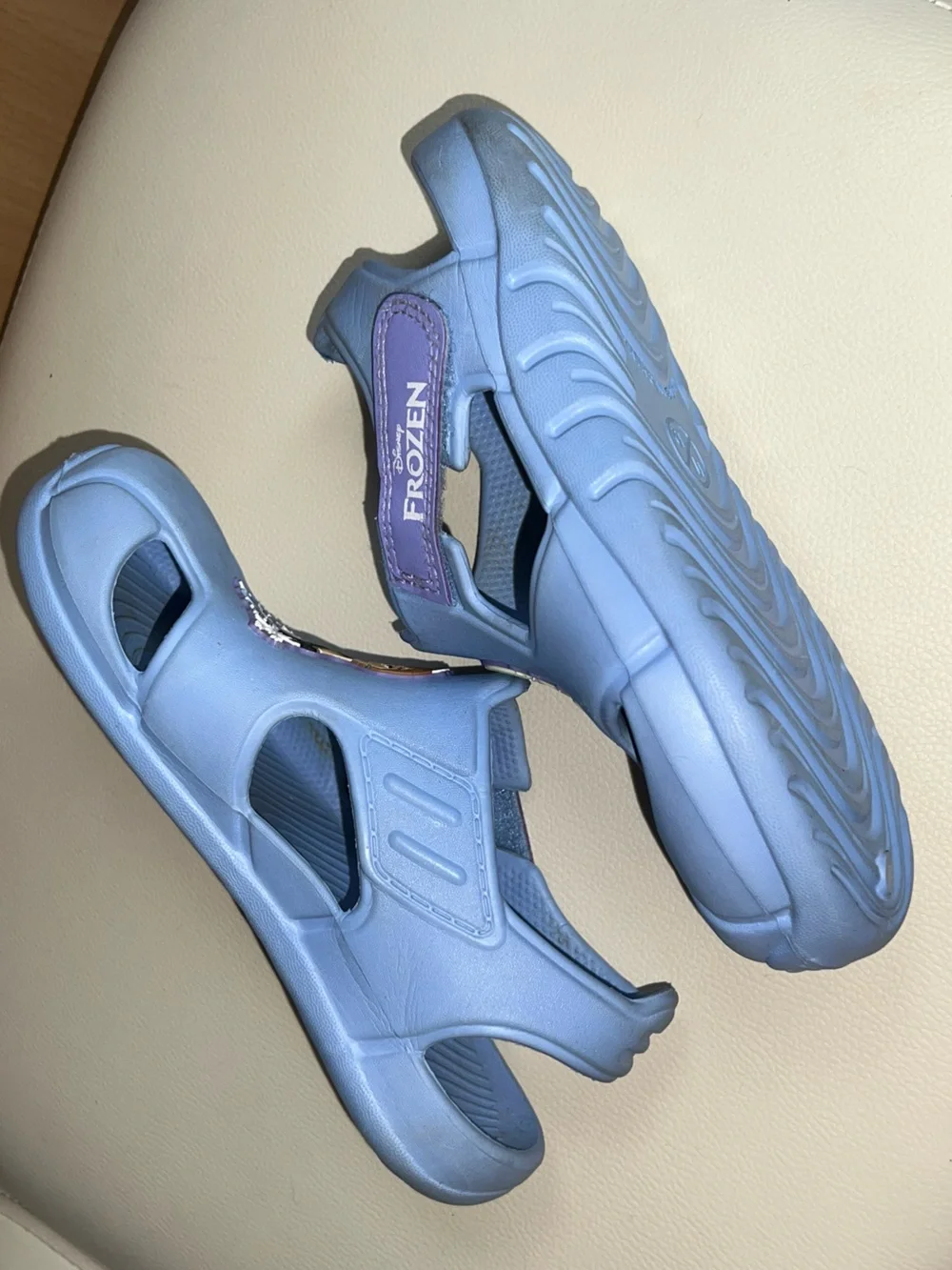 Disney Light Blue Kids Sandal Clogs with Princess Motifs